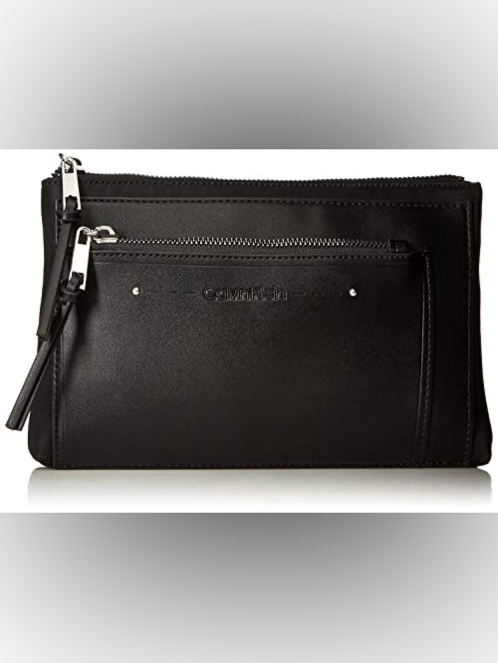 Calvin Klein Black Leather Fanny pack